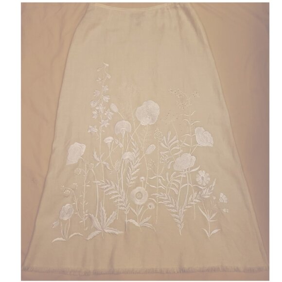 Armand Ventilo France Floral Embroidered Maxi Skirt Size-EU 46/US L - Picture 9 of 9